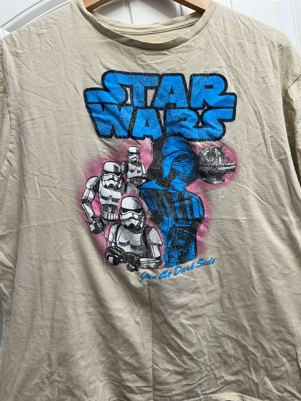 MAD Engine Star Wars Logo Tee in Beige and Black